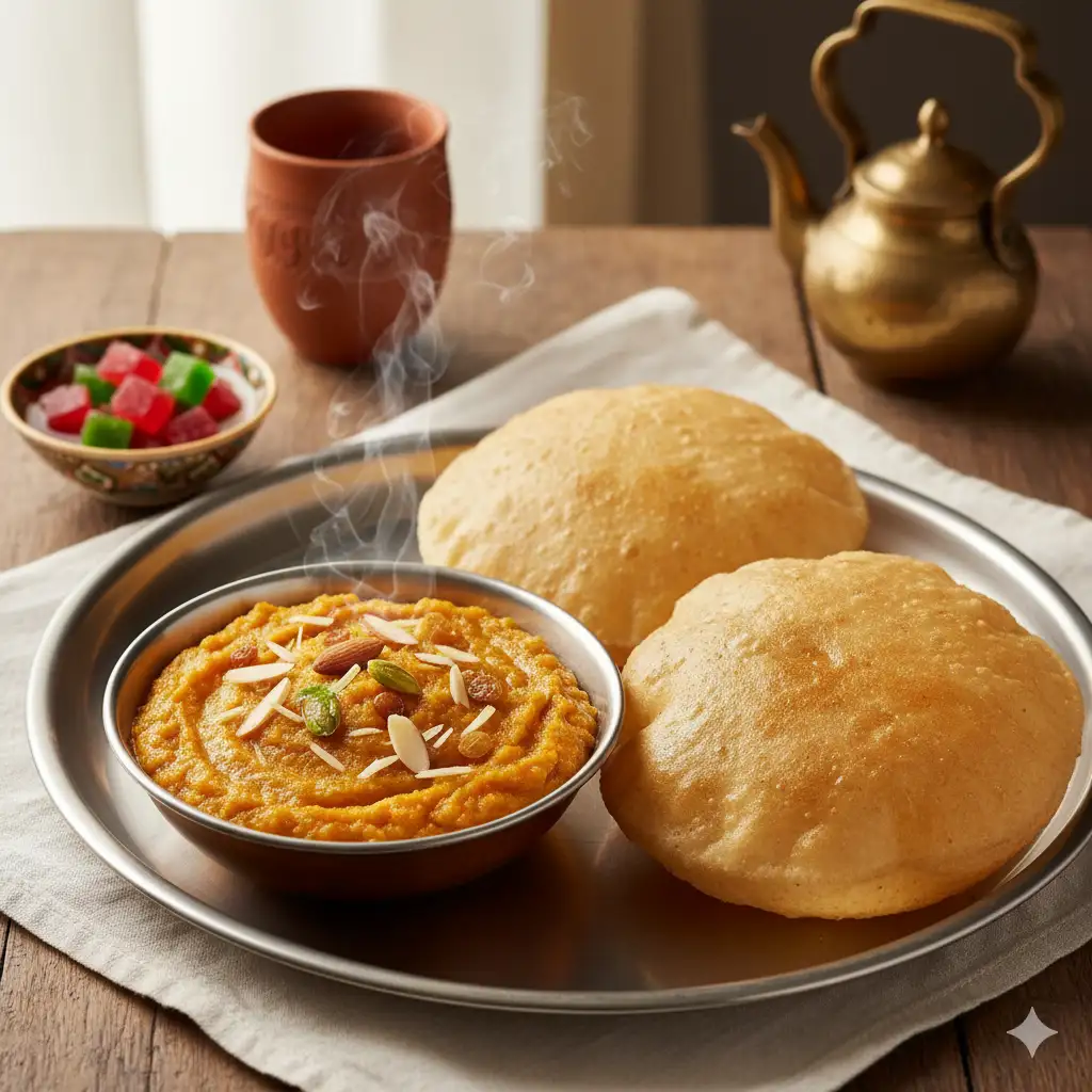 Fresh Halwa Puri