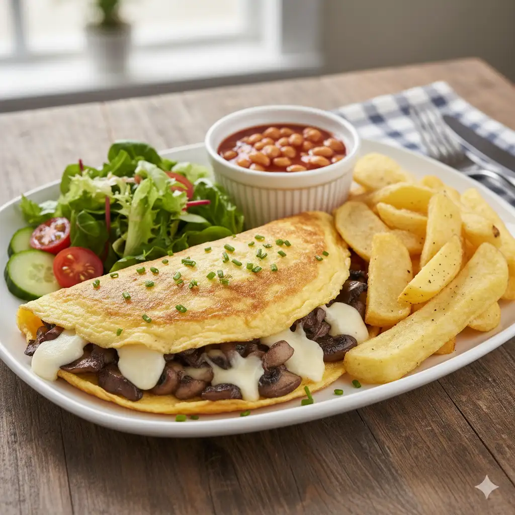 Cheese & Mushroom Omelette