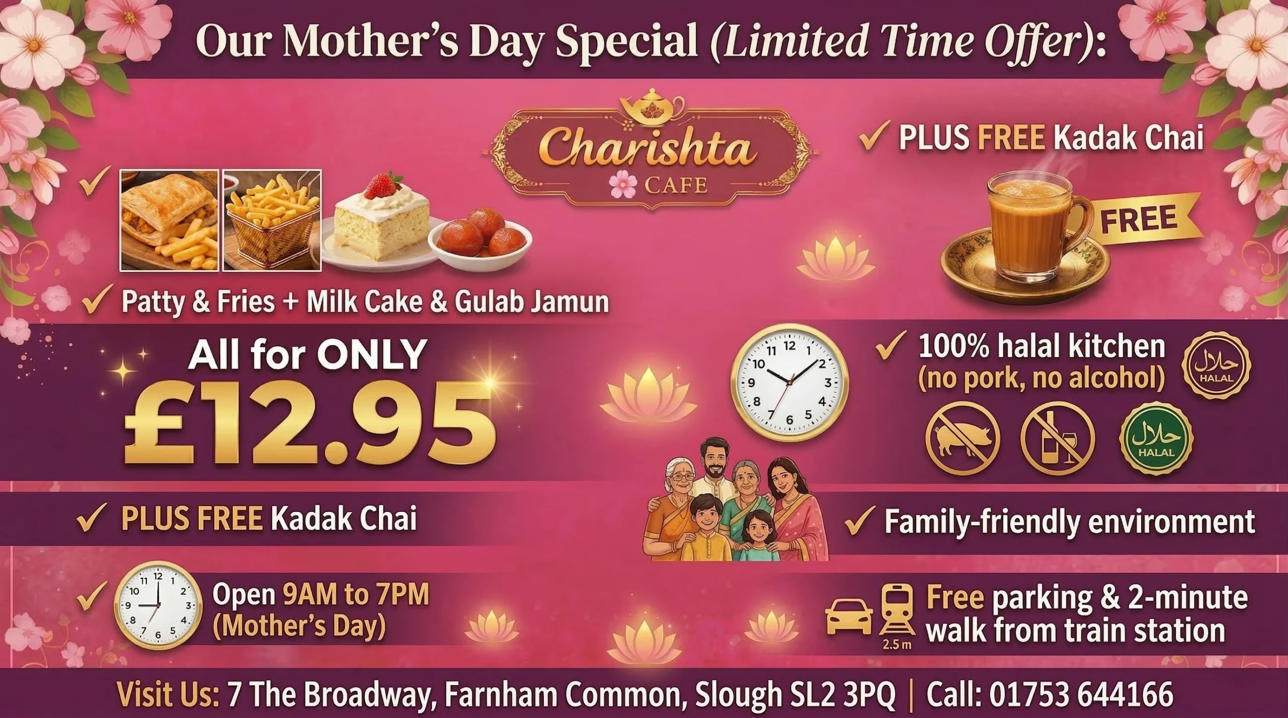 Mother's Day Special in Slough - Charishta Café