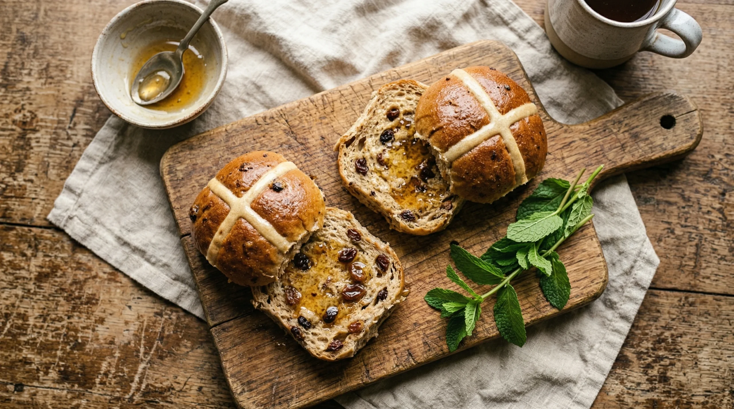 Halal Hot Cross Buns freshly baked at Charishta Café Slough