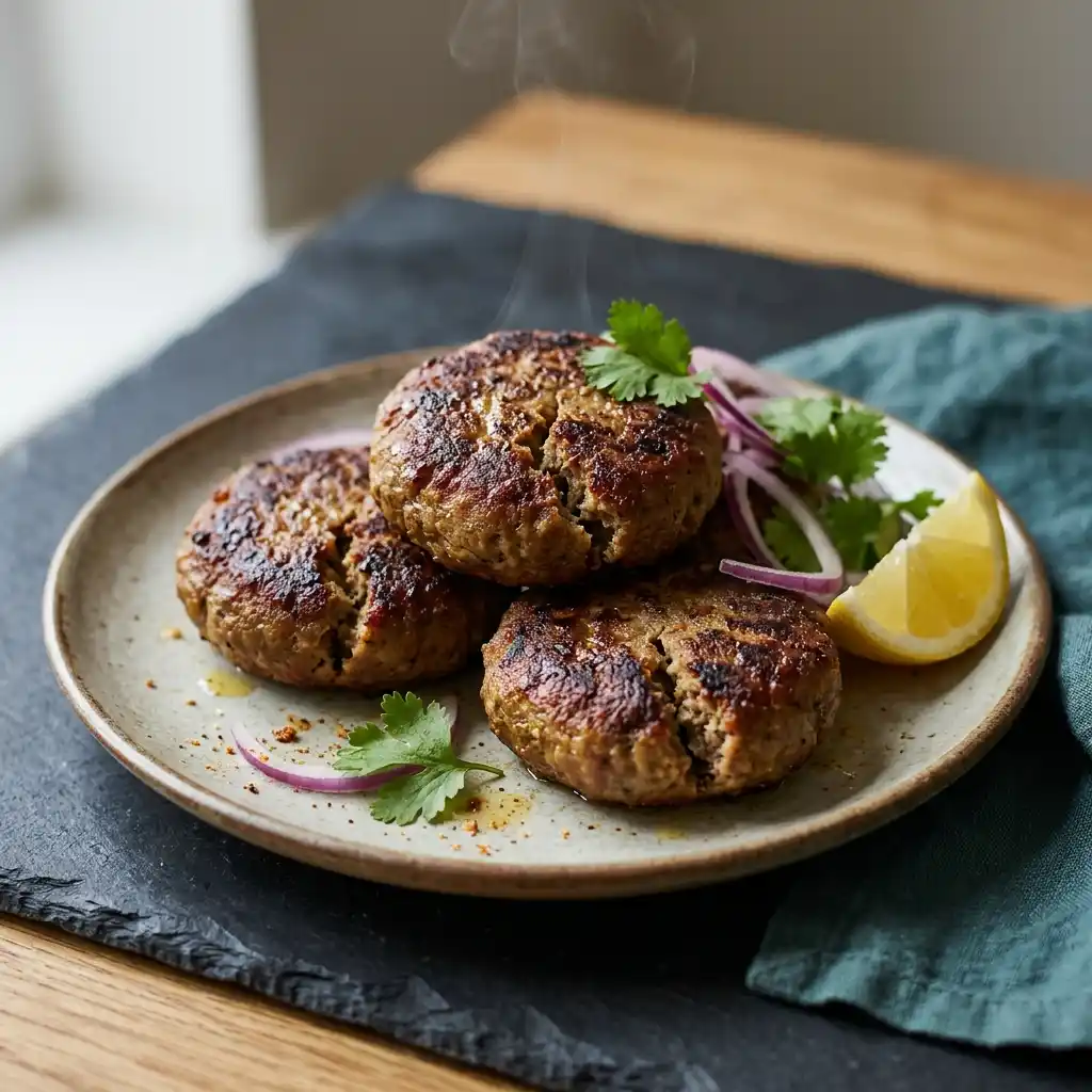Kashmiri Shami Kebab – fresh halal starters dish at Charishta Café, Farnham Common, Slough