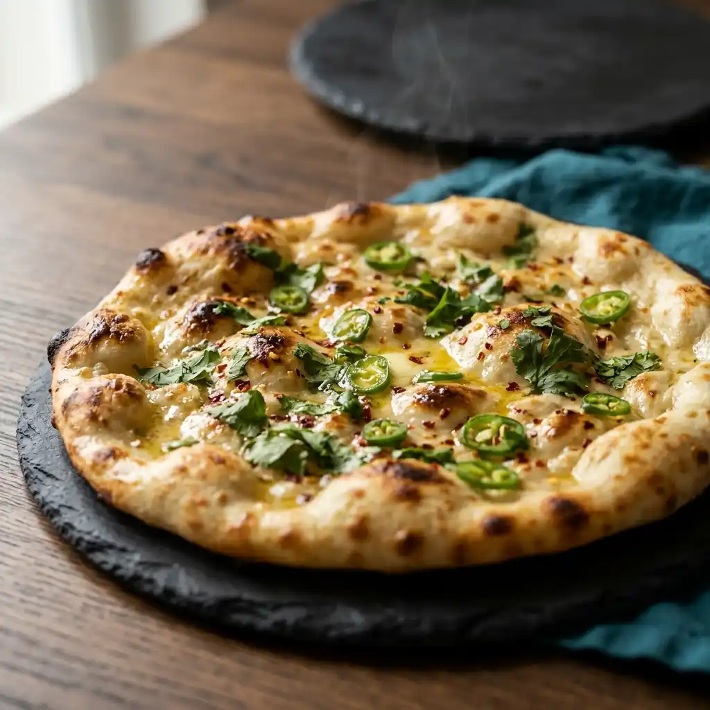 Chilli Naan – fresh halal breads dish at Charishta Café, Farnham Common, Slough