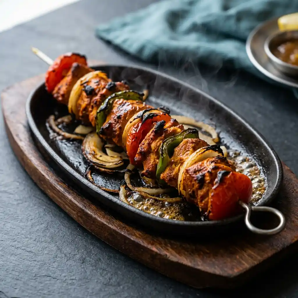 Special Chicken Shashlik – fresh halal tandoori grills dish at Charishta Café, Farnham Common, Slough