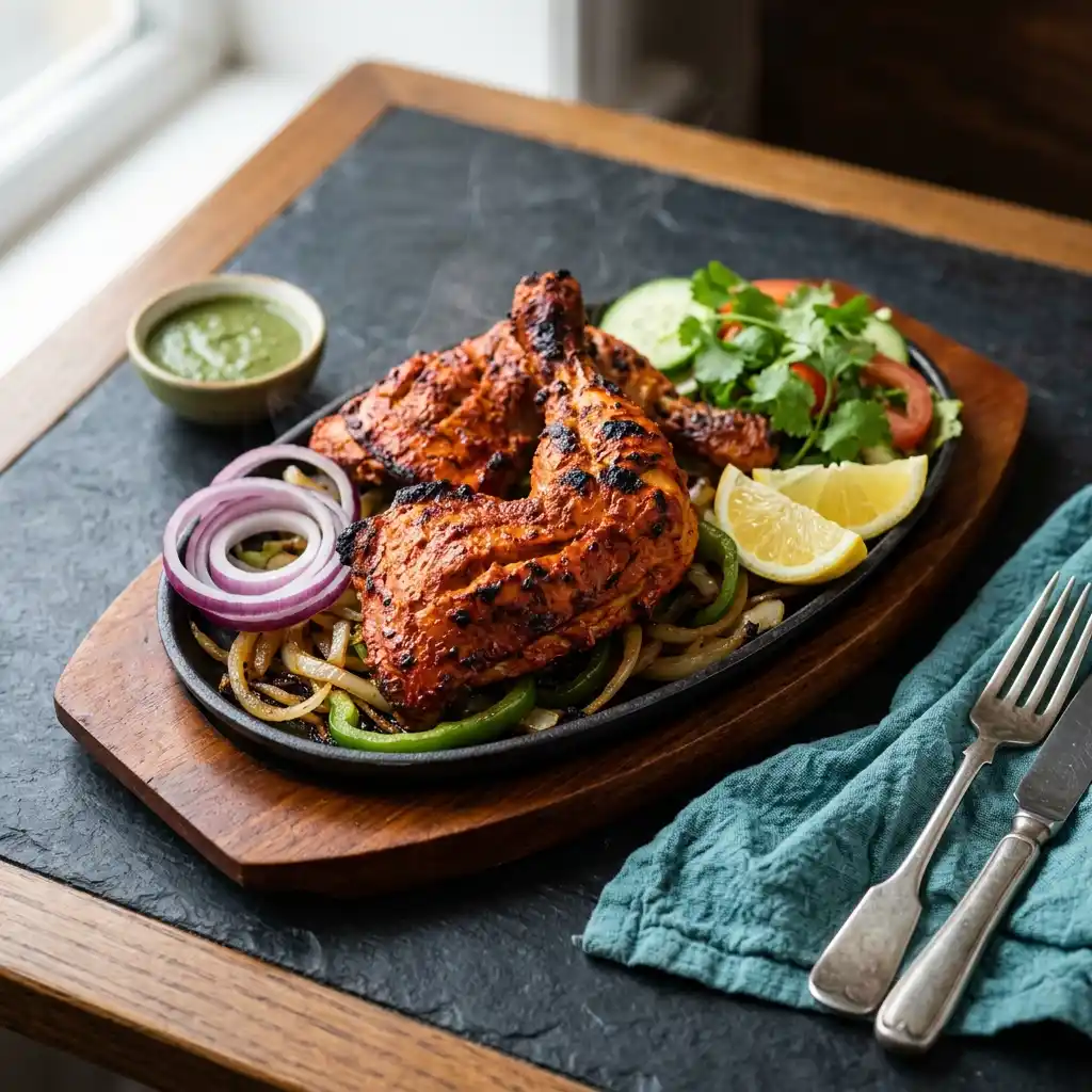 Chicken Tandoori – fresh halal tandoori grills dish at Charishta Café, Farnham Common, Slough
