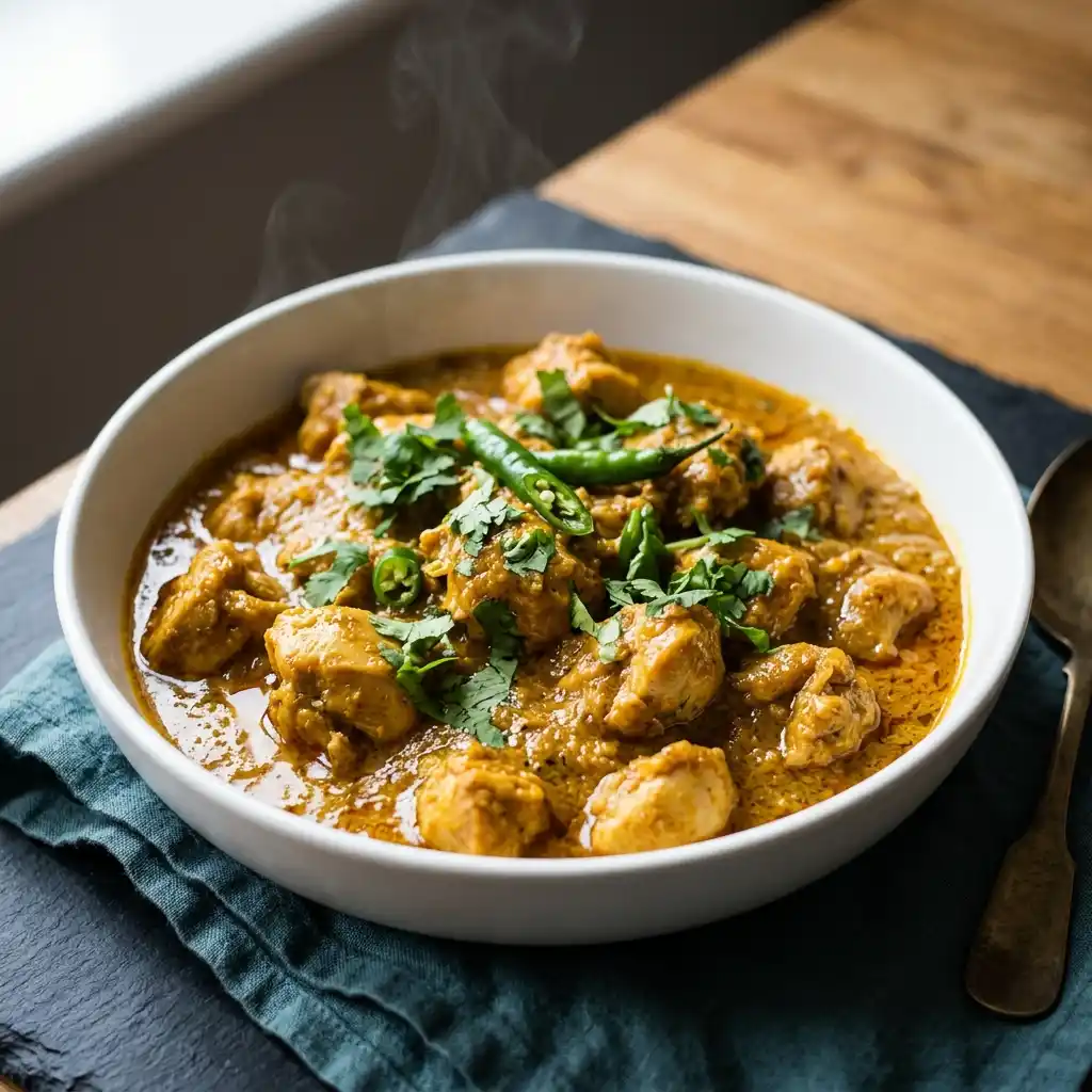 Chicken Boneless Curry – fresh halal karahi dish at Charishta Café, Farnham Common, Slough