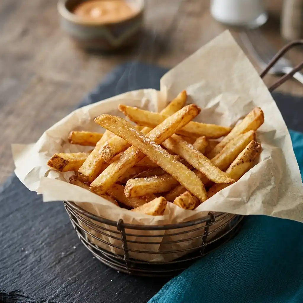 Chips – fresh halal kids menu dish at Charishta Café, Farnham Common, Slough