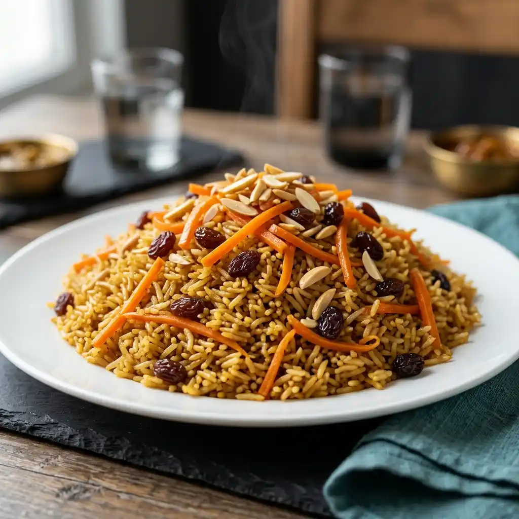 Kabuli Pulao (No Meat) – fresh halal biryani dish at Charishta Café, Farnham Common, Slough
