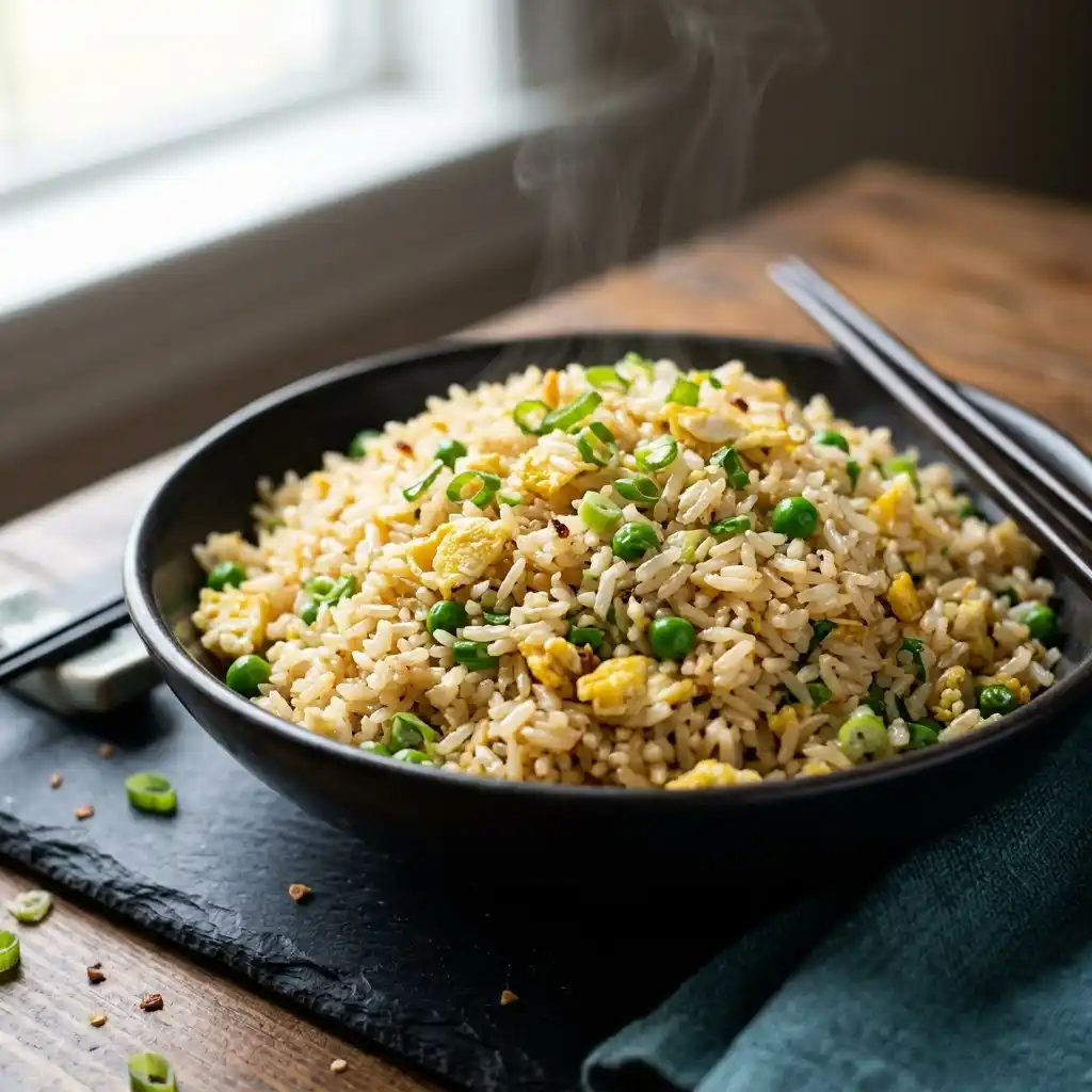 Egg Fried Rice – fresh halal biryani dish at Charishta Café, Farnham Common, Slough