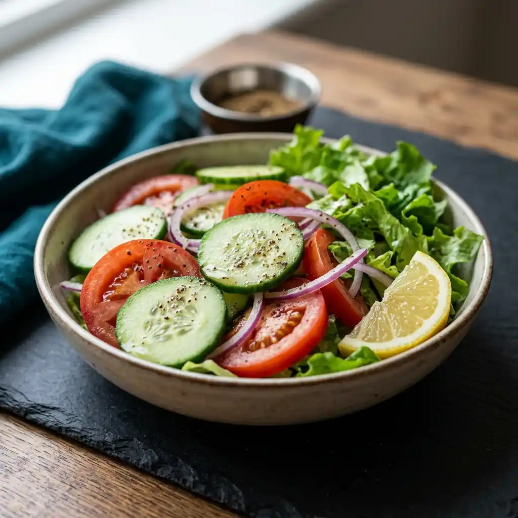 Special Salad – fresh halal sides dish at Charishta Café, Farnham Common, Slough
