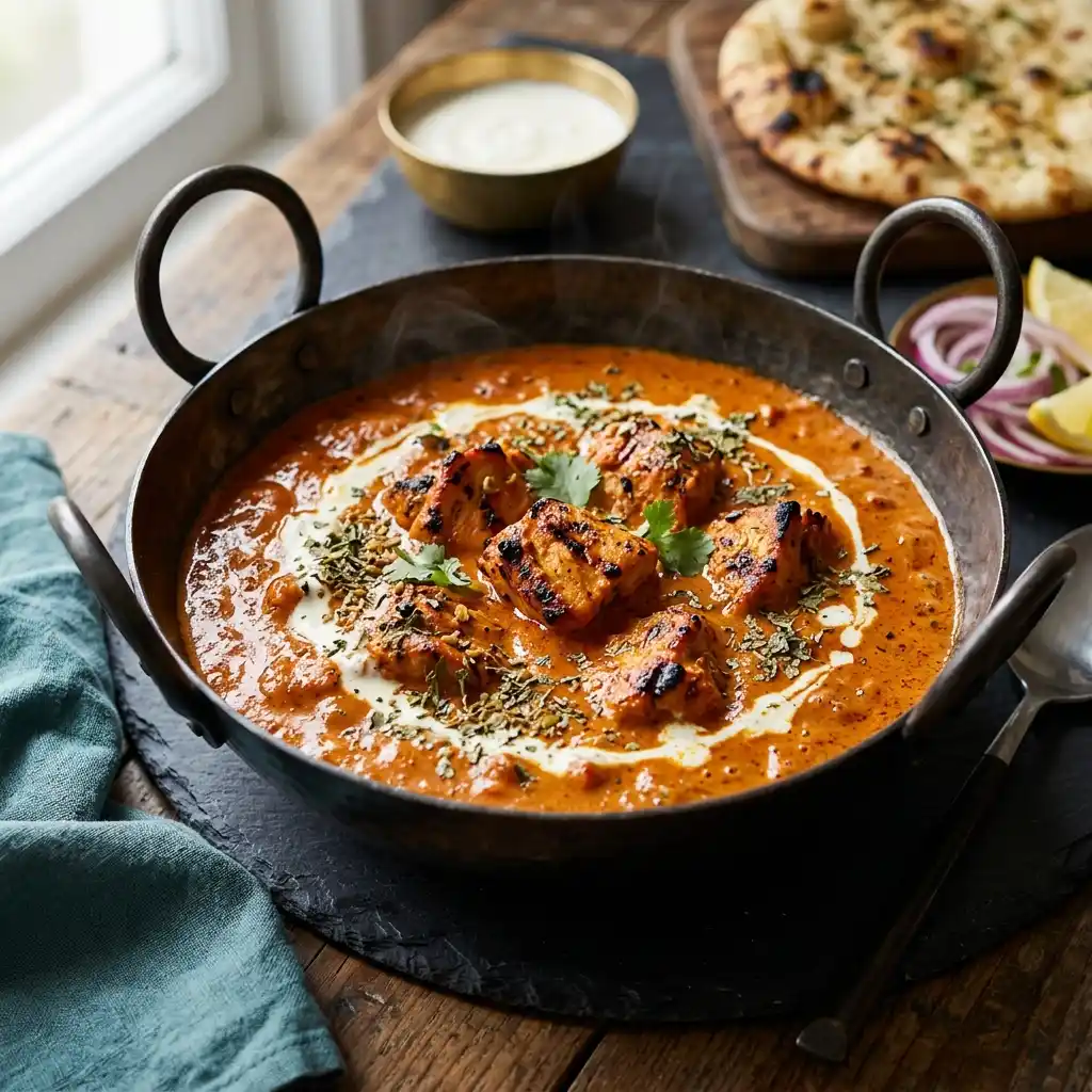 Chicken Tikka Masala – fresh halal traditional curries dish at Charishta Café, Farnham Common, Slough