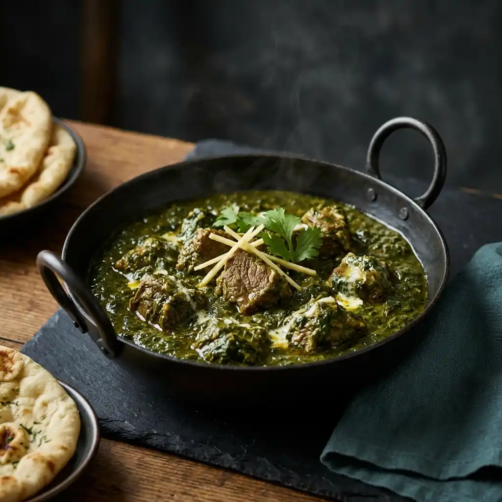 Lamb Sag – fresh halal traditional curries dish at Charishta Café, Farnham Common, Slough