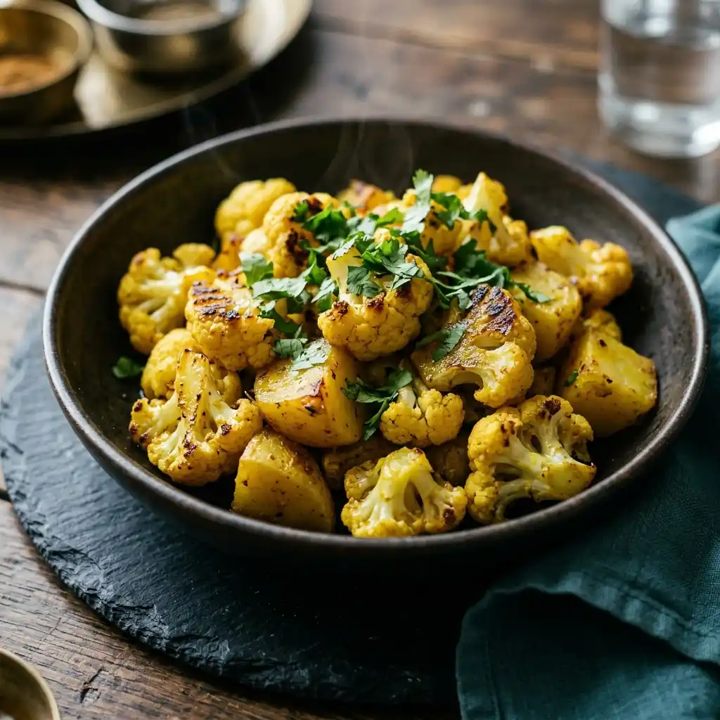 Gobi Aloo – fresh halal vegetable sides dish at Charishta Café, Farnham Common, Slough